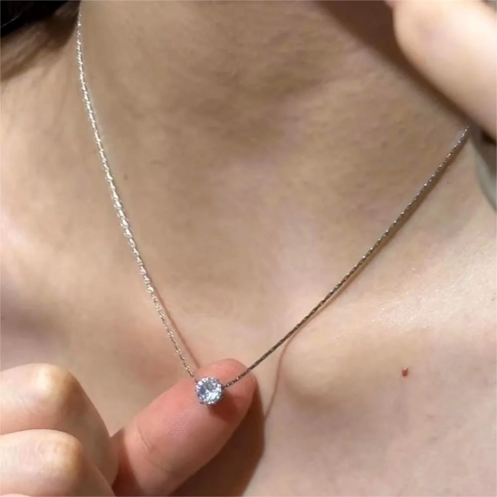 Gold Zircon Minimalist Necklace
