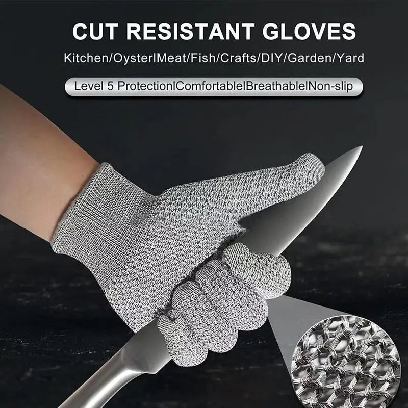 Grade 5 HPPE Cut Resistant Safety Gloves – Kitchen & Work Protection