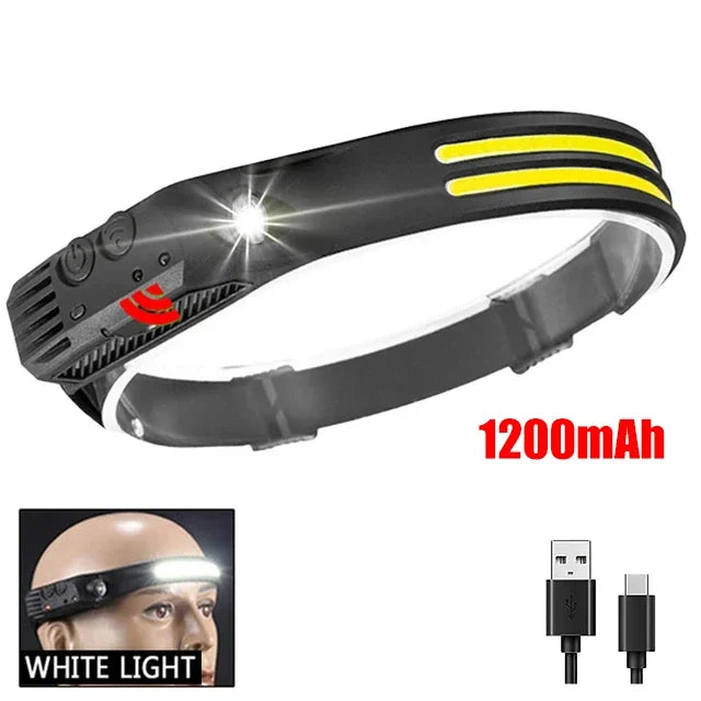 COB LED Rechargeable Sensor Headlamp