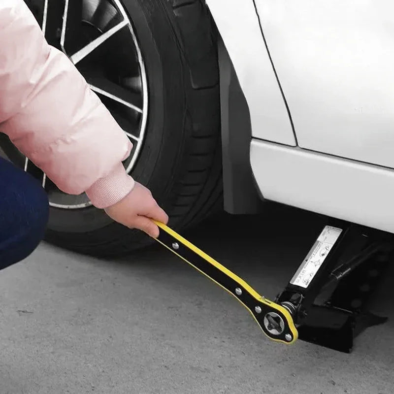 Labor-Saving Jack Ratchet Wrench – Cross-Style Tire & Jack Tool