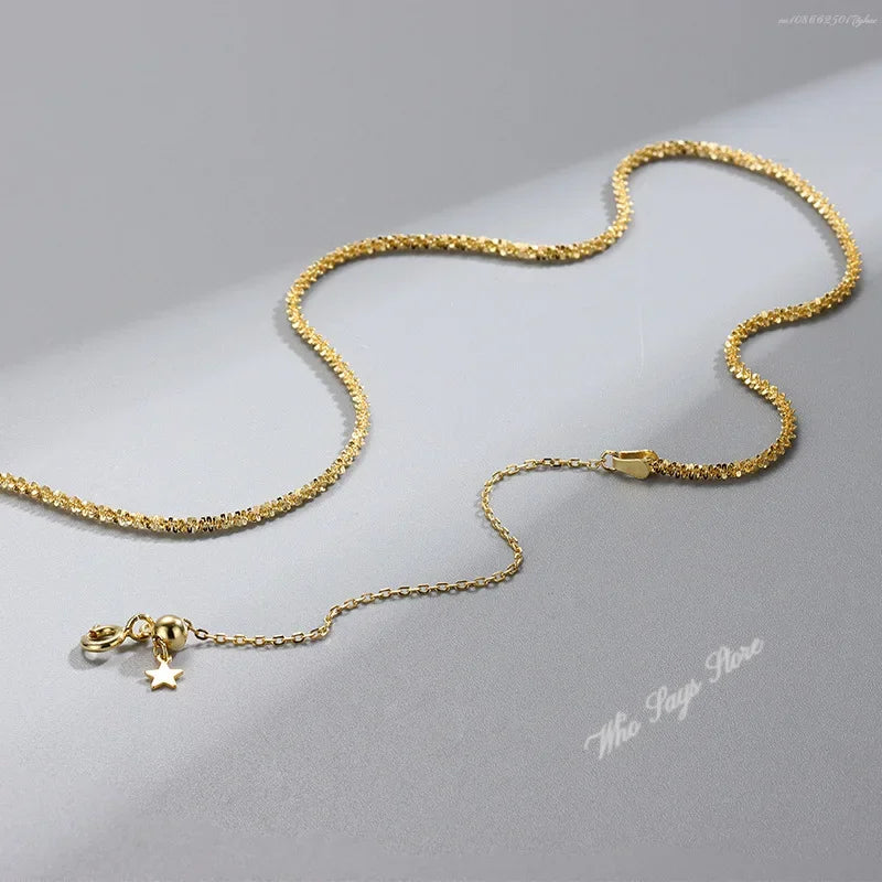 Sparkling Zircon Stainless Steel Necklace