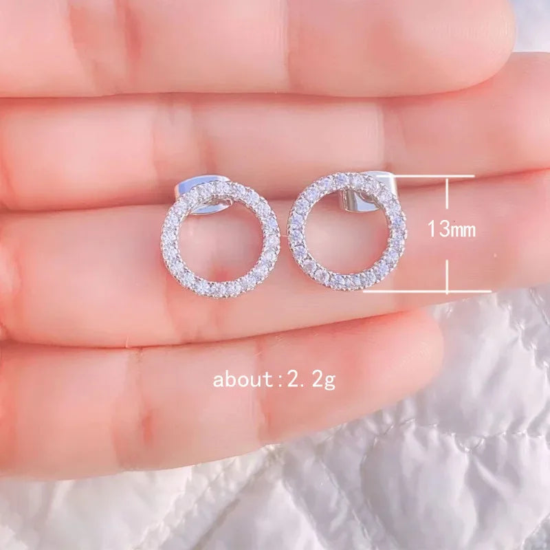 Gold Crystal Minimalist Earrings
