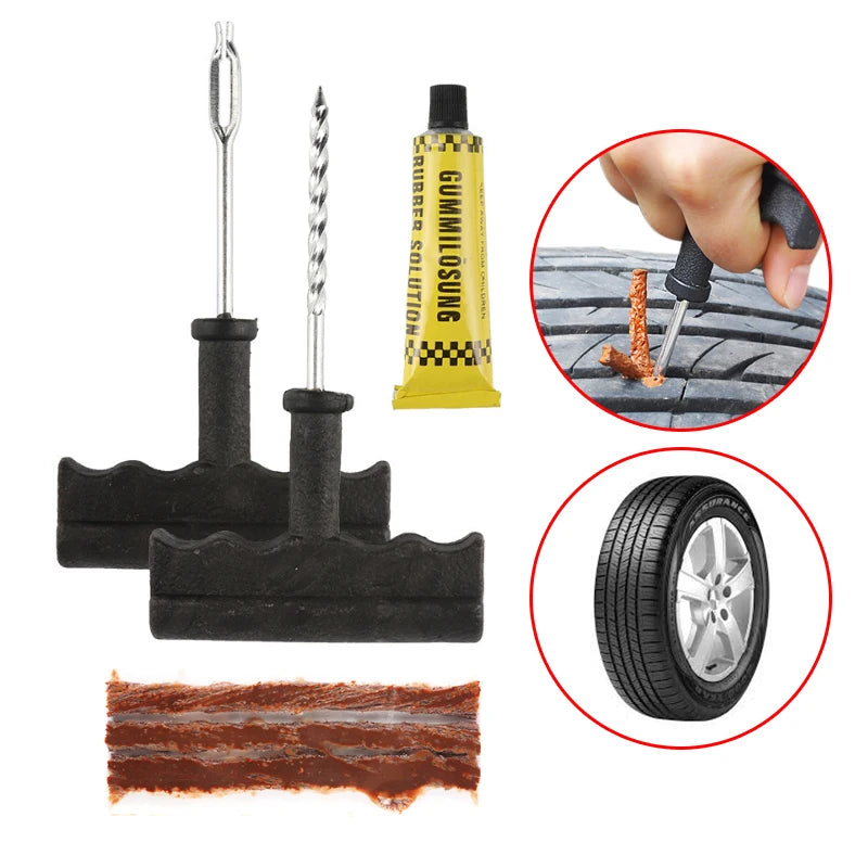 Tubeless Tire Plug Repair Kit – 5‑Piece Plug & Reamer Set