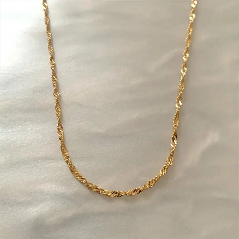 Gold Zircon Minimalist Necklace