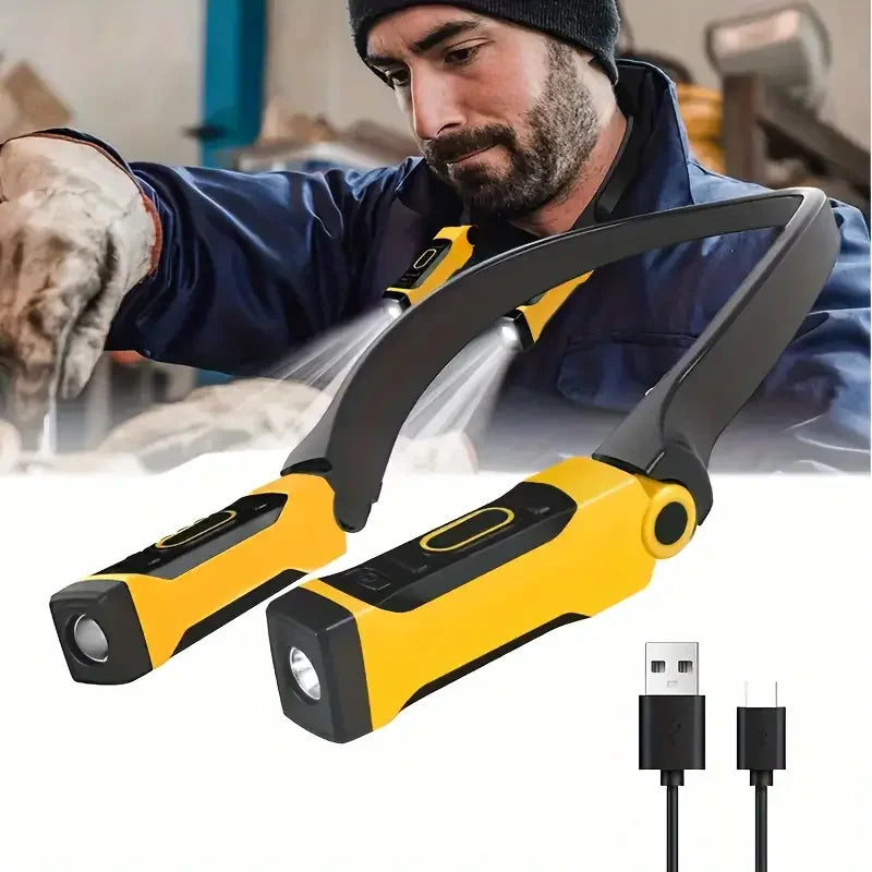 LED Neck Reading Light – 2‑Level Bendable Book & Task Lamp