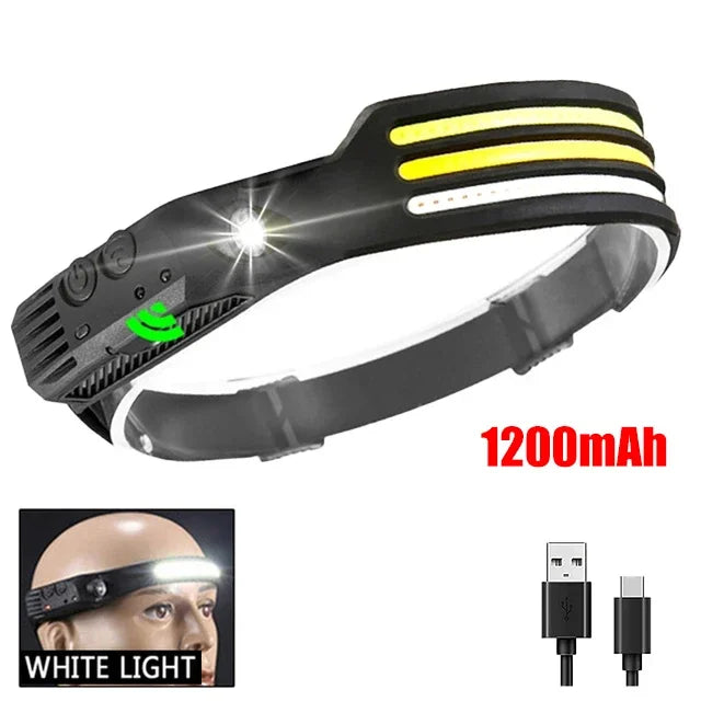 COB LED Rechargeable Sensor Headlamp