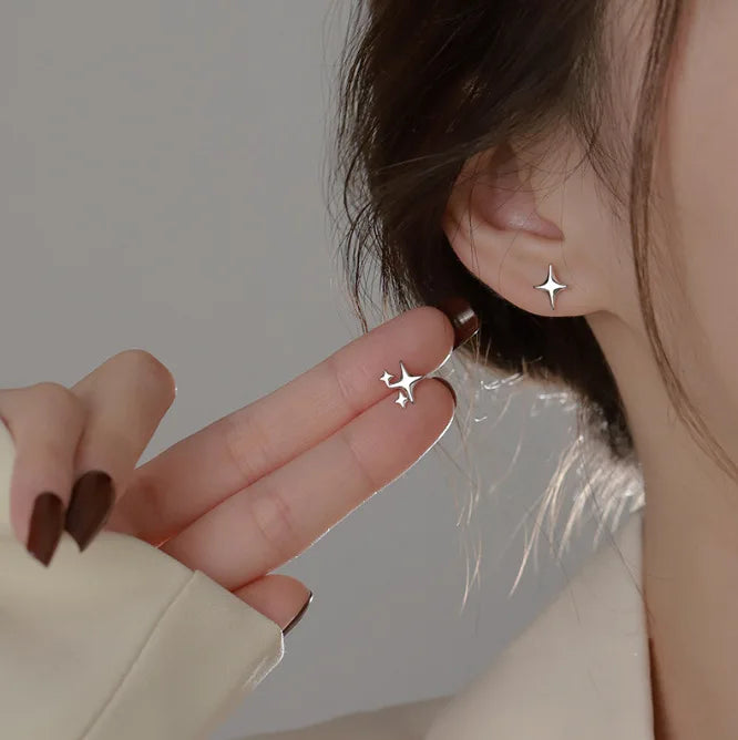 Gold Crystal Minimalist Earrings