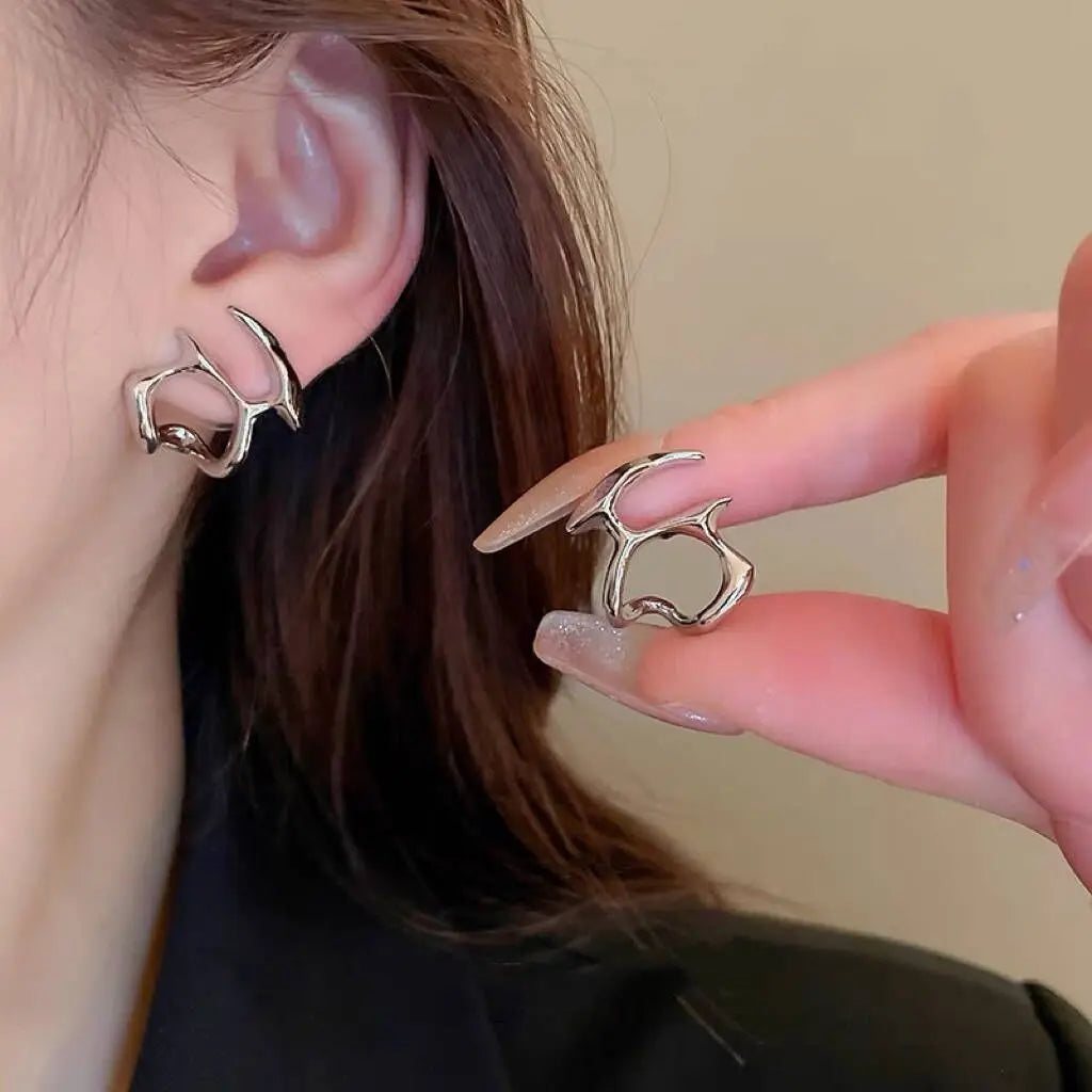 Gold Crystal Minimalist Earrings
