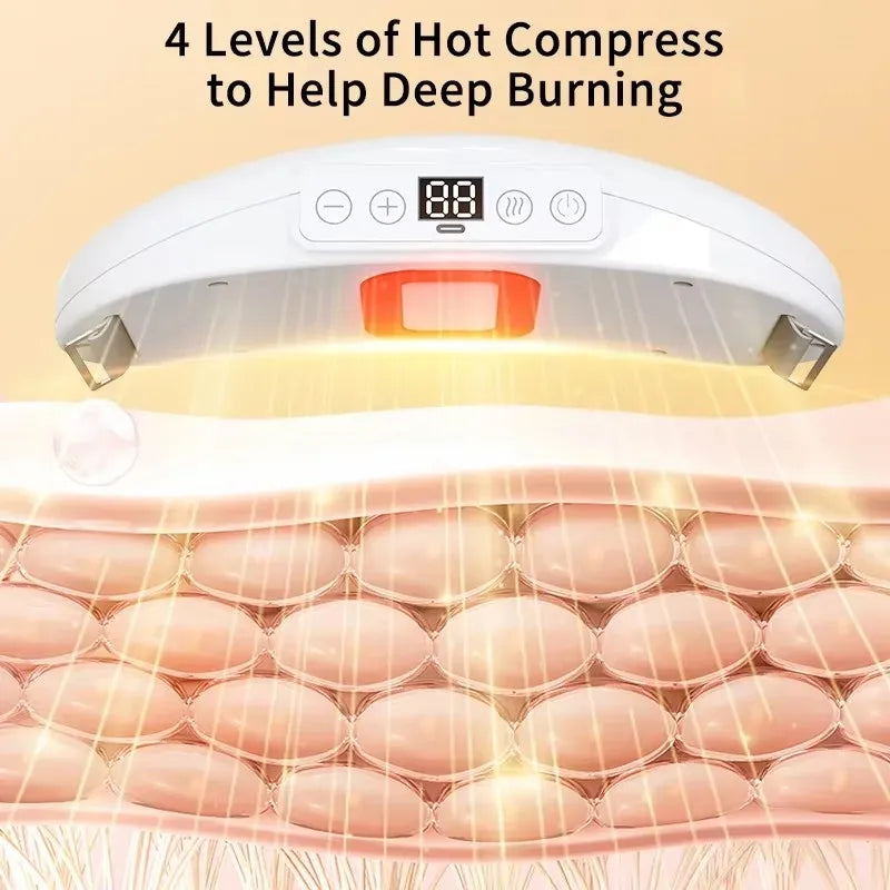 Rechargeable Electric Belly Shaker Massage Belt – Vibration & Heat Fat Burner
