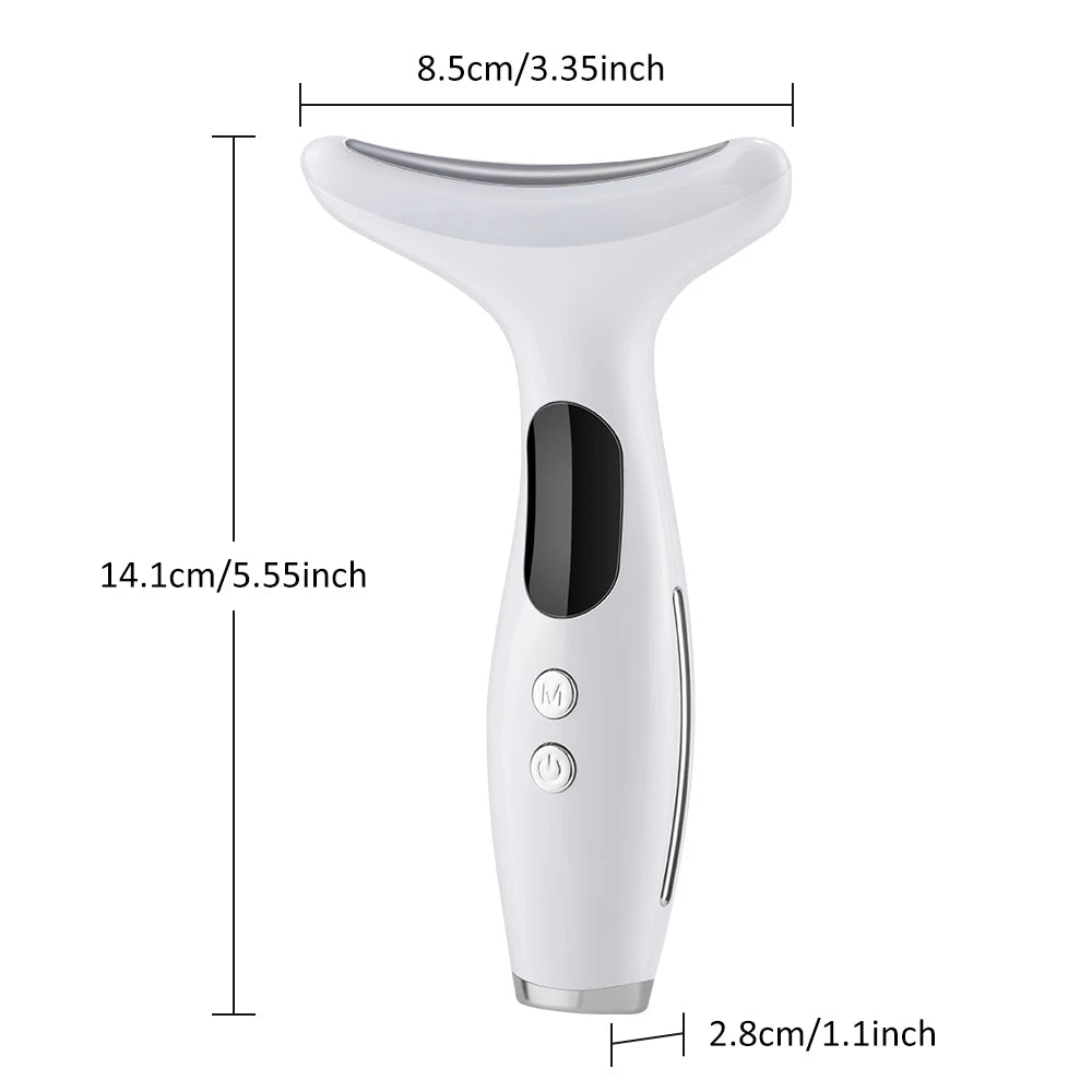 7 Modes Facial Lifting Massager LED Neck Beauty Device Double Chin Remover Heat Therapy Face Skin Rejuvenation