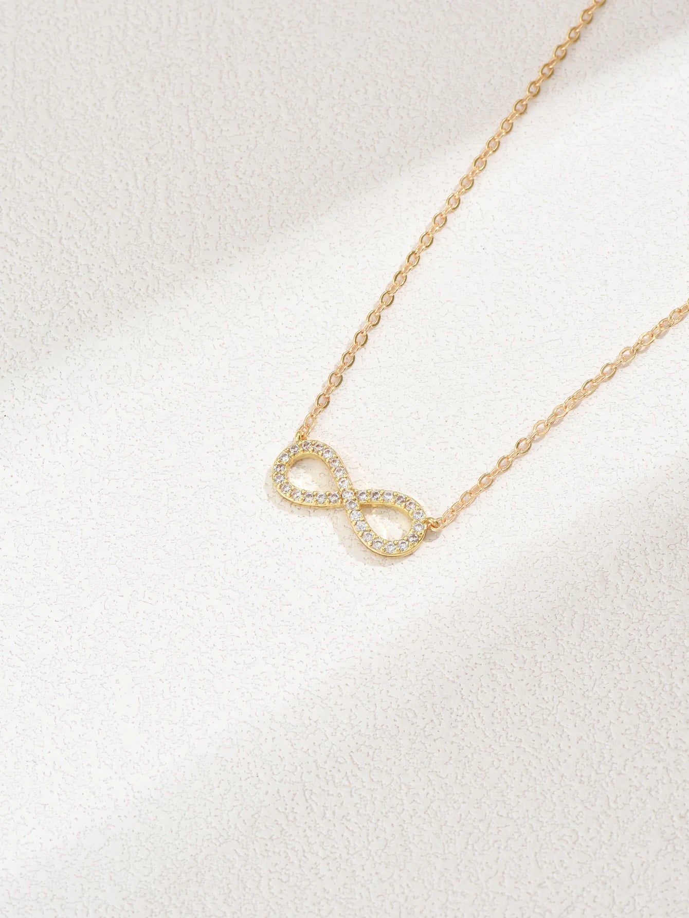 Infinity Zircon Pendant Necklace