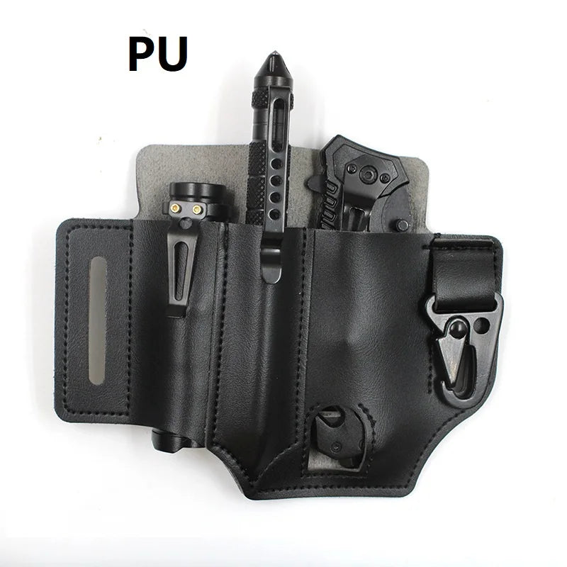 Tactical Leather Belt Tool Pouch – Multi‑Tool Waist Holster