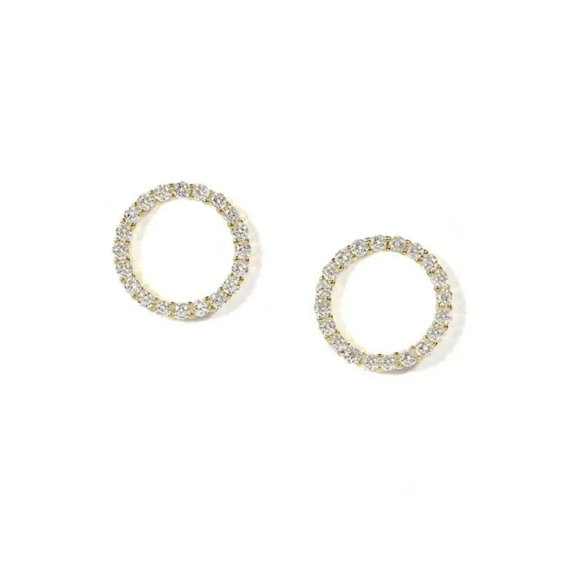 Gold Crystal Minimalist Earrings