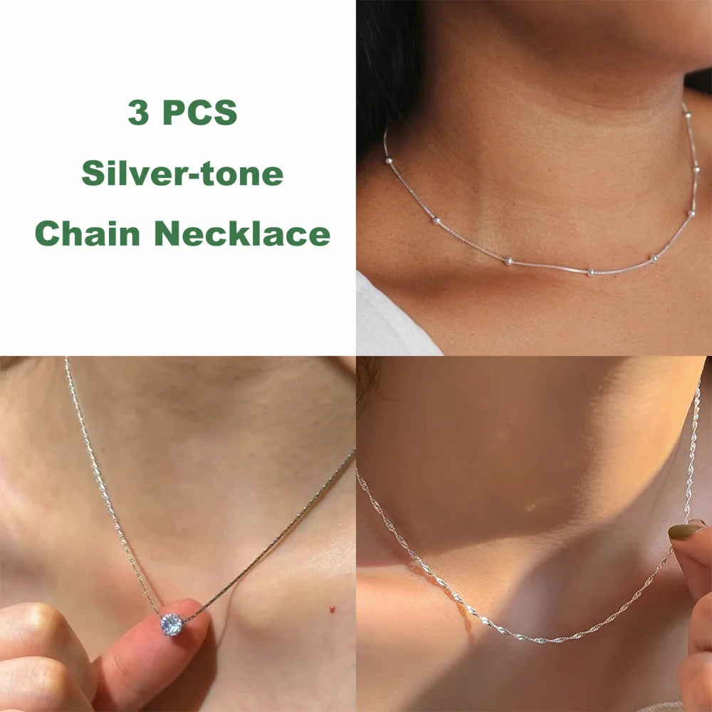 Gold Zircon Minimalist Necklace