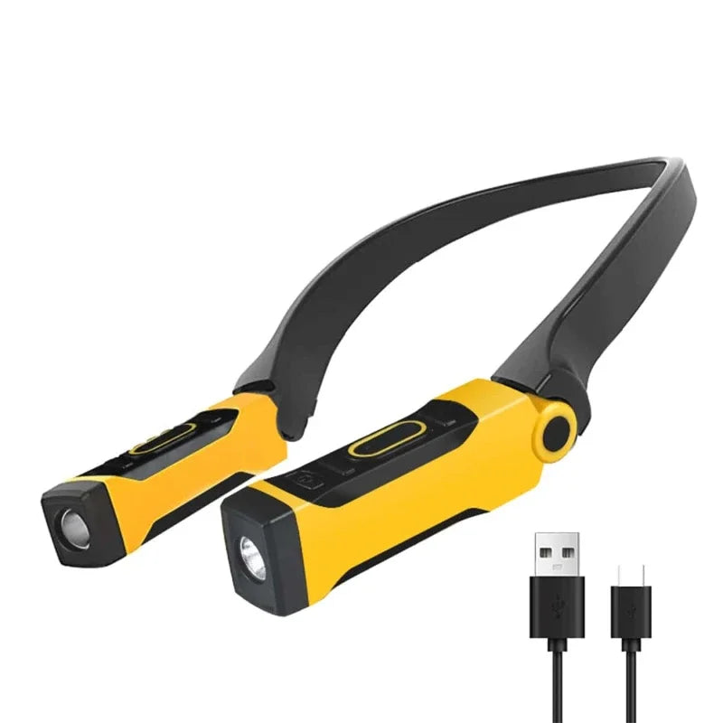 LED Neck Reading Light – 2‑Level Bendable Book & Task Lamp