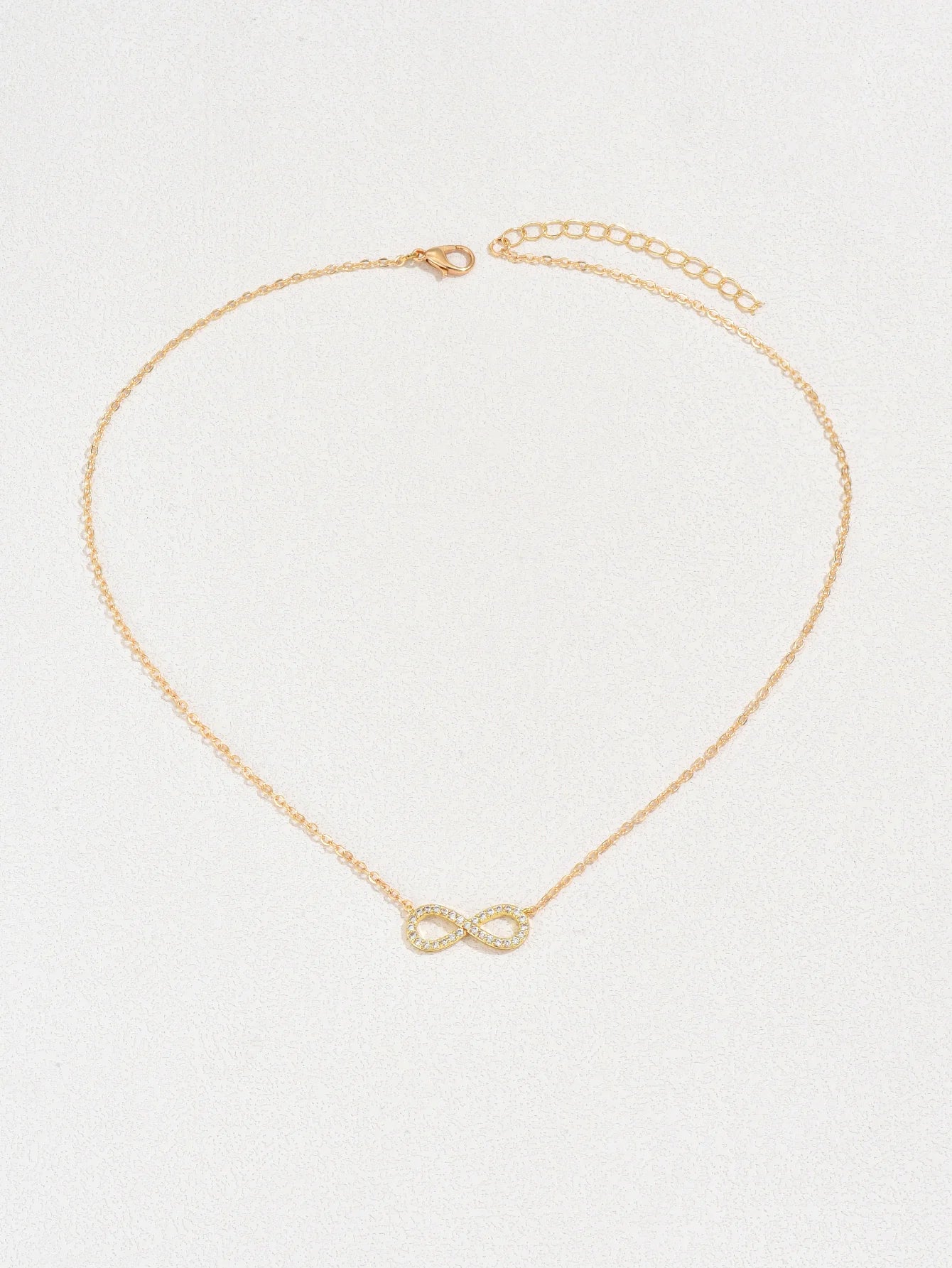 Infinity Zircon Pendant Necklace
