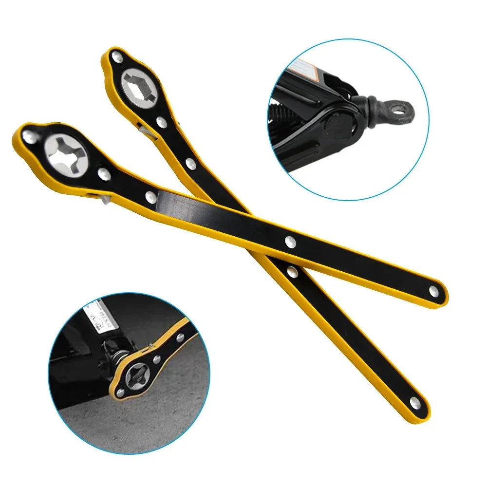 Labor-Saving Jack Ratchet Wrench – Cross-Style Tire & Jack Tool
