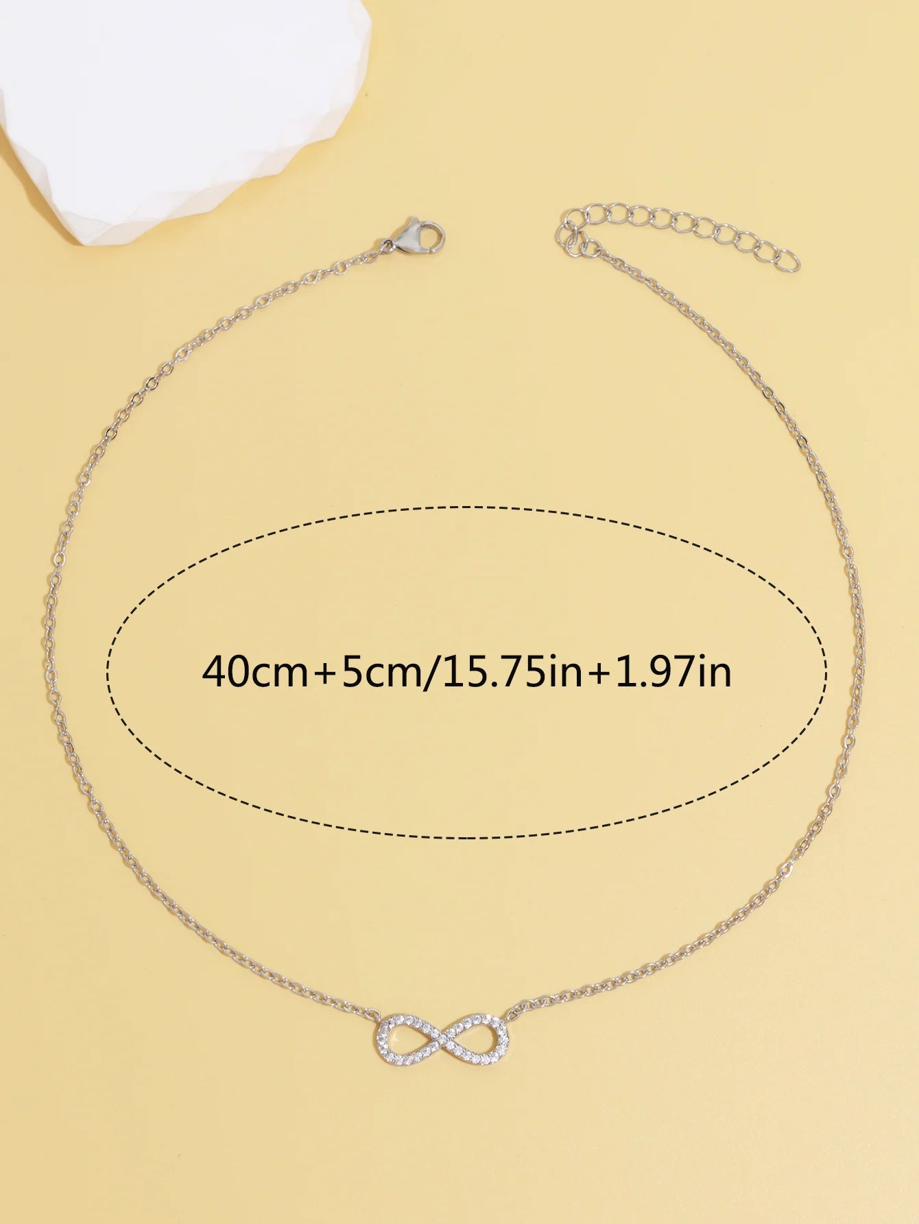 Infinity Zircon Pendant Necklace