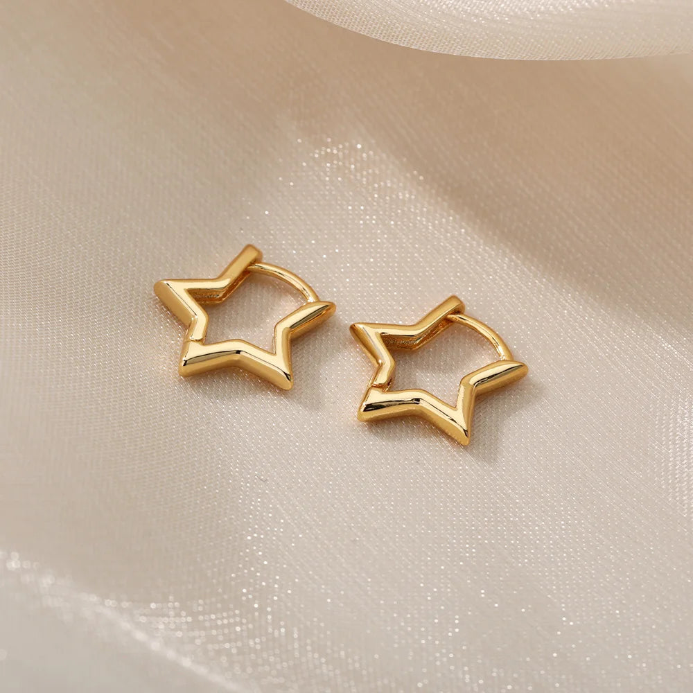 Luxury Star Hoop Earrings