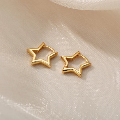 Luxury Star Hoop Earrings