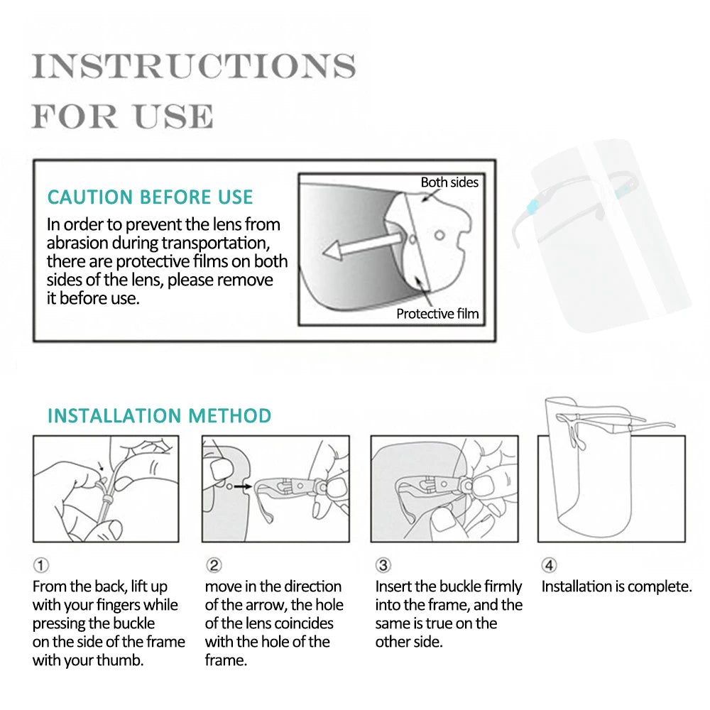 Protective Anti-fog full Face mask Shield cover cooking Anti-fume