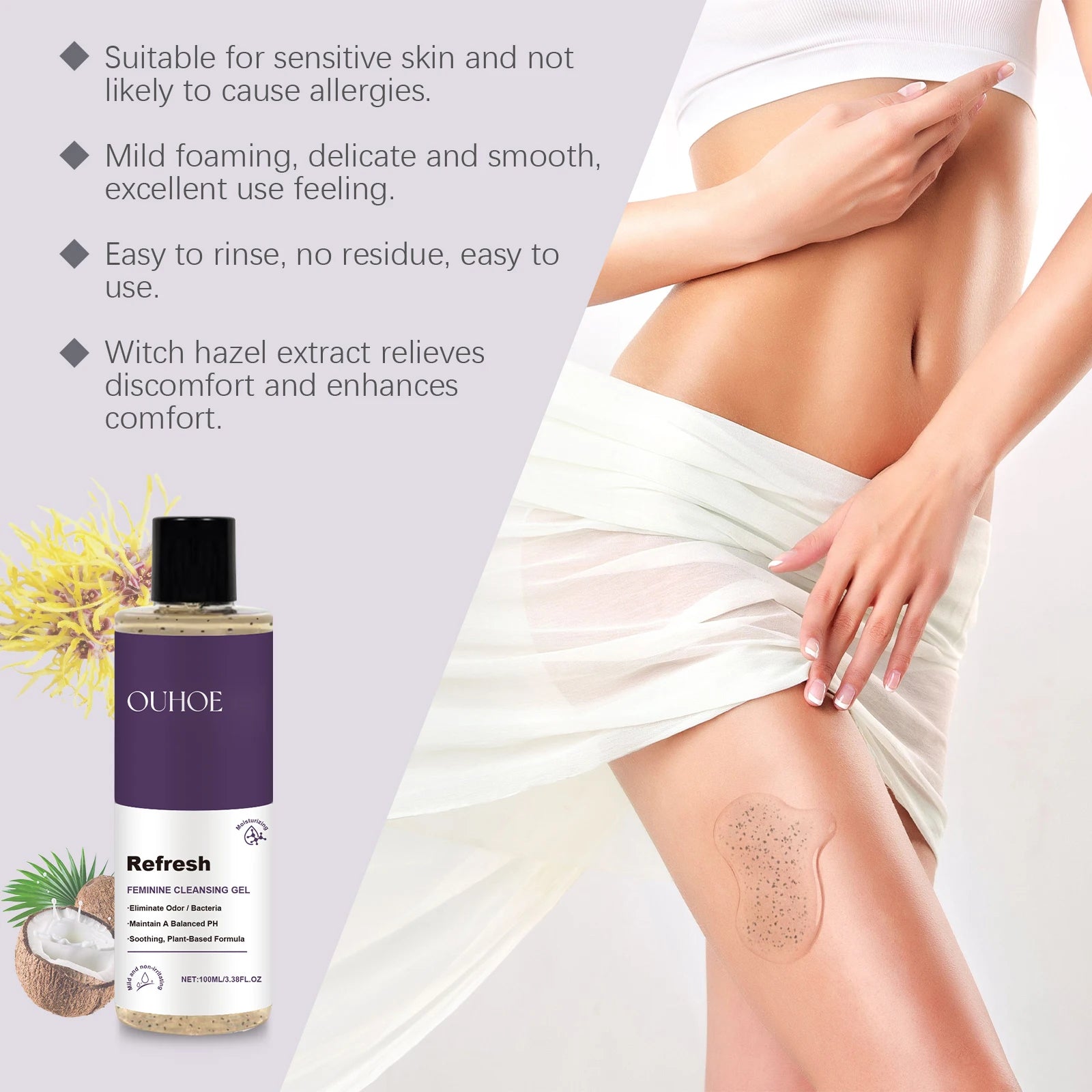 Feminine Wash Gel PH Balanced Long Lasting Moisturizing for Private Part