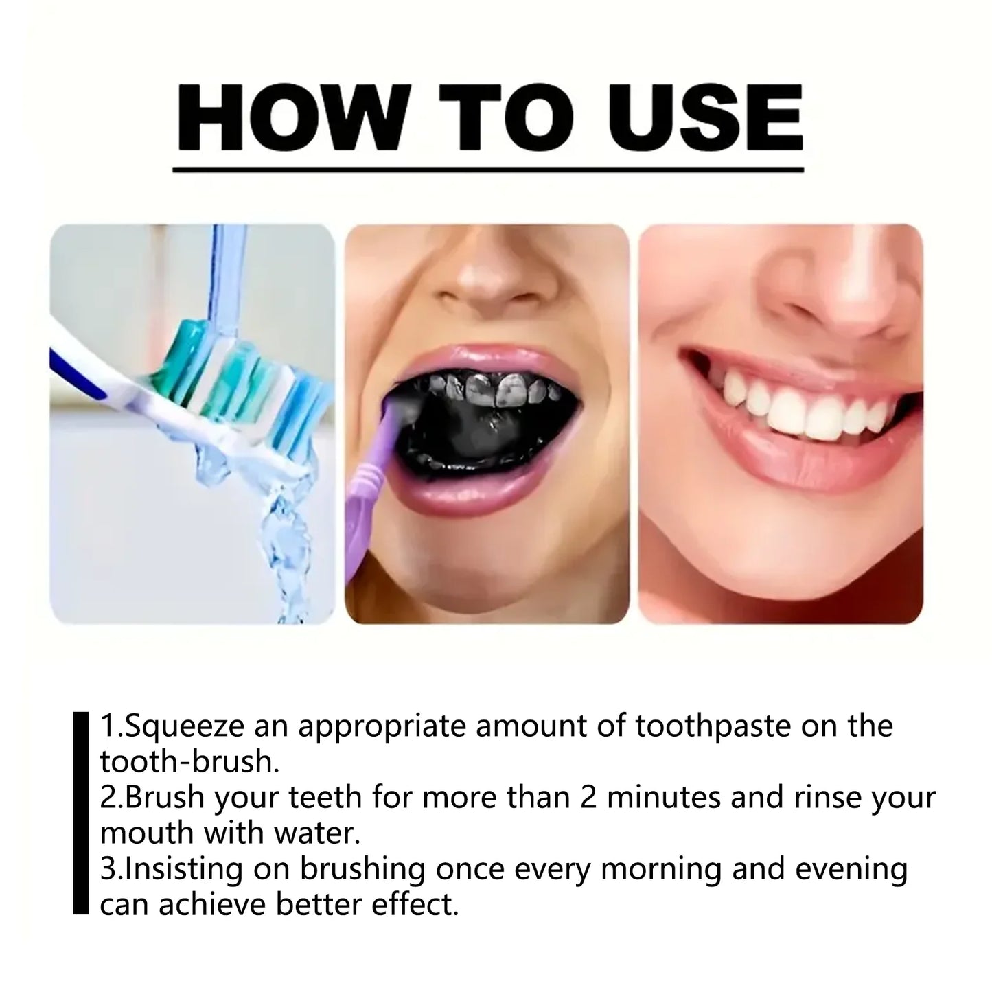 Charcoal Toothpaste 100g - Natural Whitening Deep Cleansing