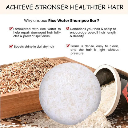 Rice Shampoo Bar Natural Organic Rice Soap for Hair Growth