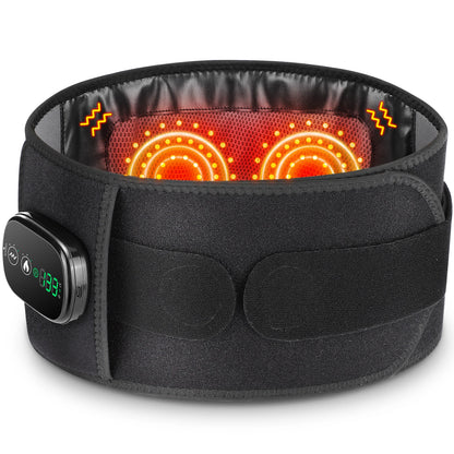 Upgrade Electric Heating Waist Massager Belt – 3‑Gear Vibration &amp; Hot Compress