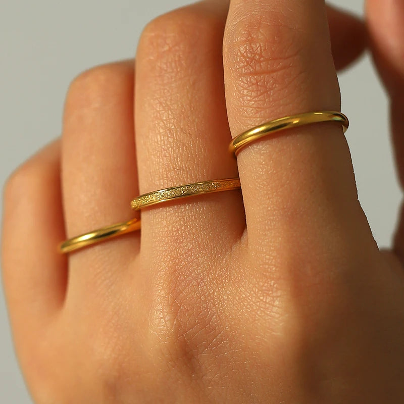 Tarnish-Free Gold Dainty Rings