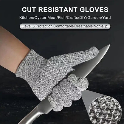 Grade 5 HPPE Cut Resistant Safety Gloves – Kitchen &amp; Work Protection