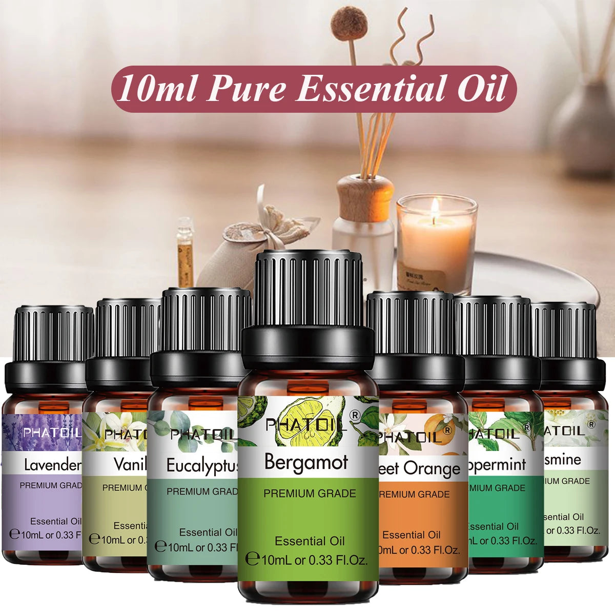 PHATOIL Natural Plant Essential Oil 10ml Eucalyptus Lavender