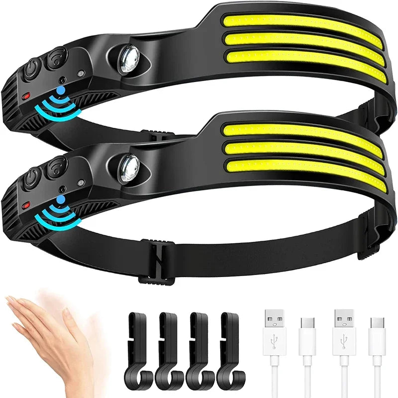 COB LED Rechargeable Sensor Headlamp