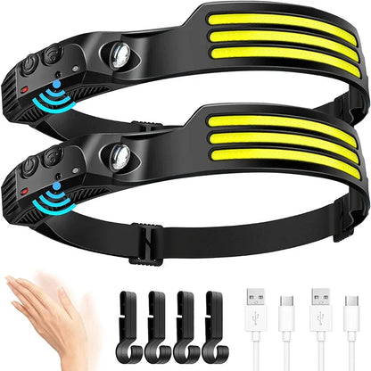 COB LED Rechargeable Sensor Headlamp