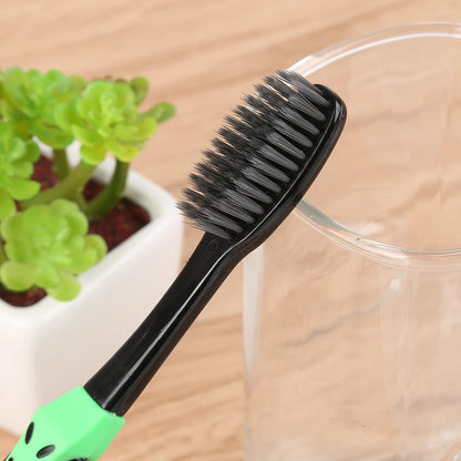 4Pcs Bamboo Charcoal Toothbrush Oral Care Antibacterial Toothbrush