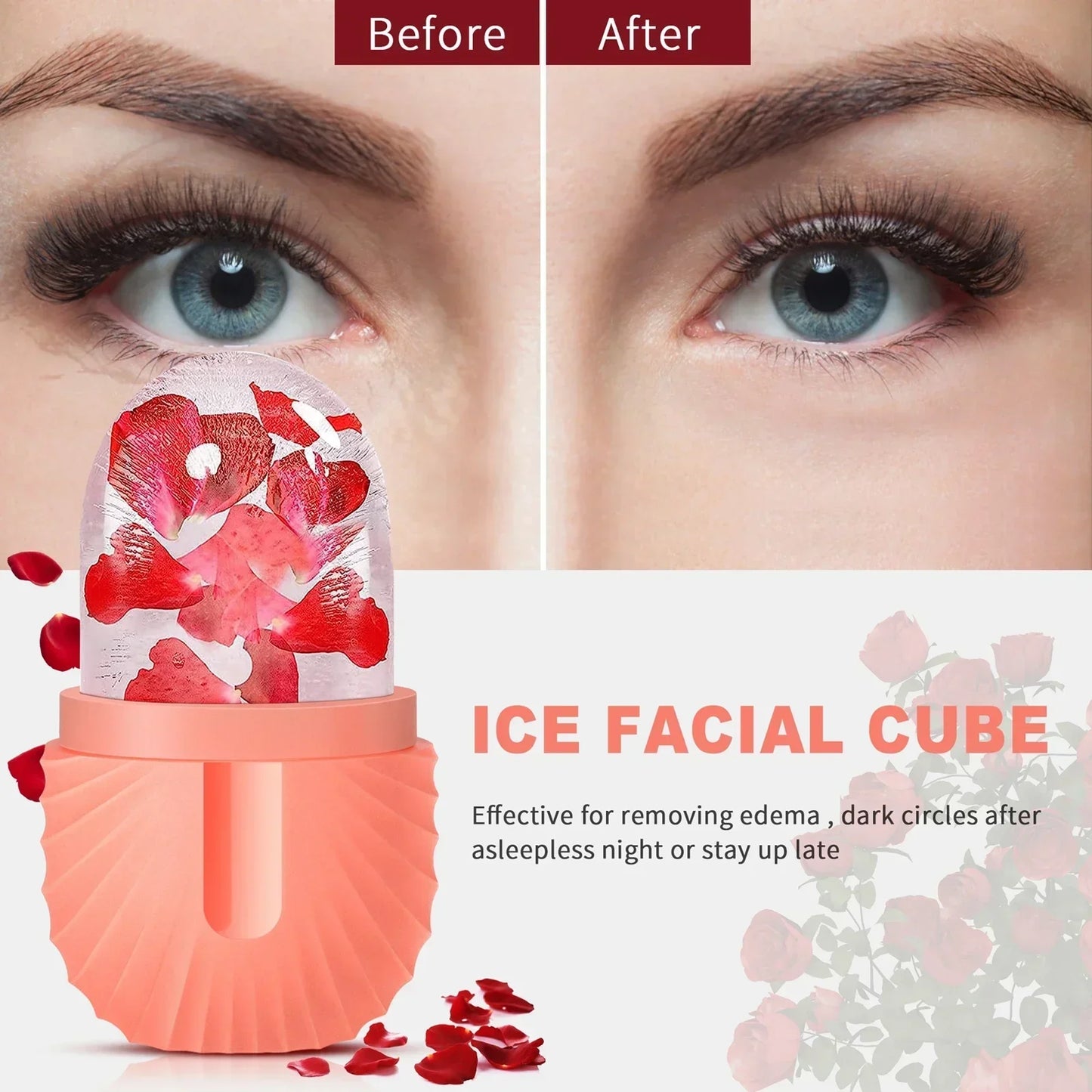 Ice Face Roller Ice Cube Beauty Massage Silicone