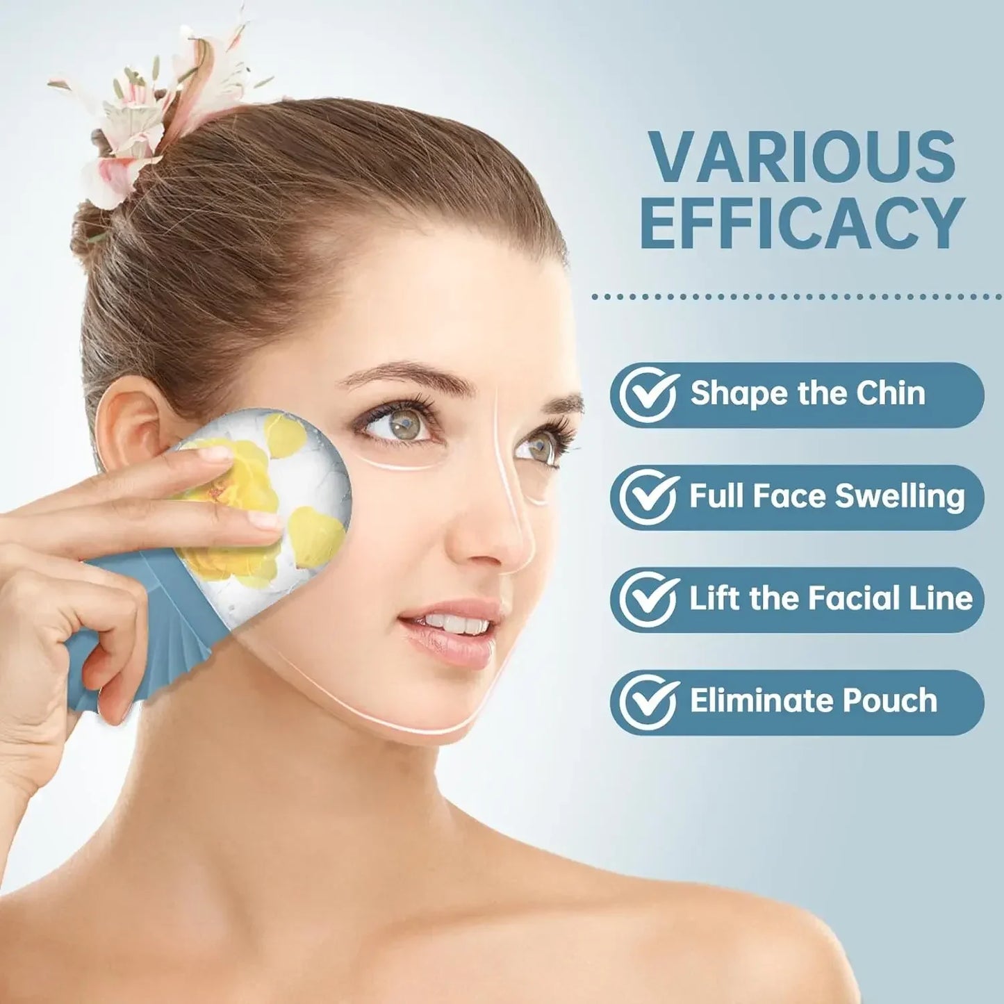 Ice Face Roller Ice Cube Beauty Massage Silicone