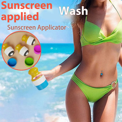 100ml Refillable Sunscreen Roller Ball Applicator Portable Travel Dispenser Bottle Sunscreen Lotion Applicator Roller Ball Spong