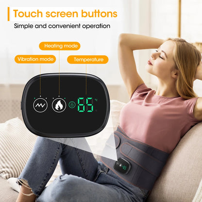 Upgrade Electric Heating Waist Massager Belt – 3‑Gear Vibration &amp; Hot Compress