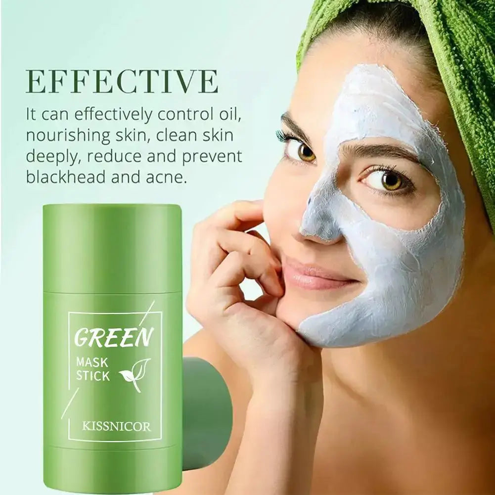 Green Tea Face Cleansing Mask Stick Shrink pores