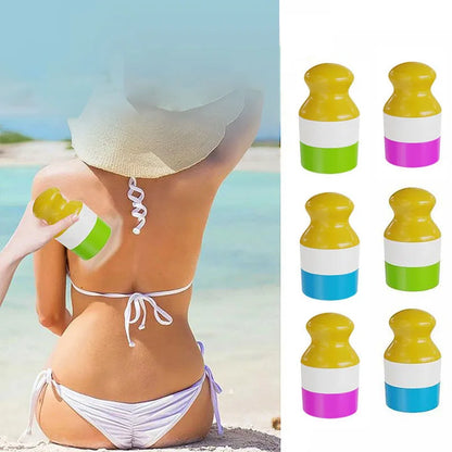 100ml Refillable Sunscreen Roller Ball Applicator Portable Travel Dispenser Bottle Sunscreen Lotion Applicator Roller Ball Spong