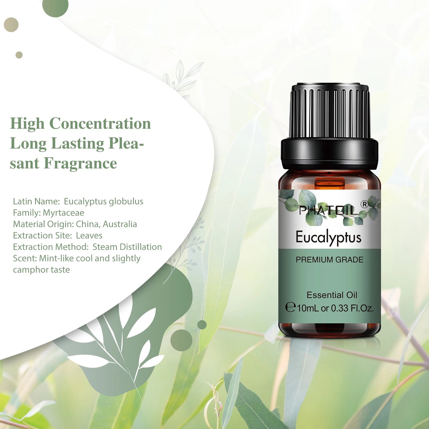 PHATOIL Natural Plant Essential Oil 10ml Eucalyptus Lavender