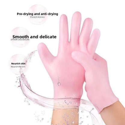 Reusable Silicone Gloves & Hand Masks Set for Deep Moisturizing Care