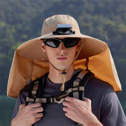 Solar Powered Cooling Fan Sun Hat Adjustable