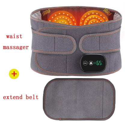 Upgrade Electric Heating Waist Massager Belt – 3‑Gear Vibration &amp; Hot Compress
