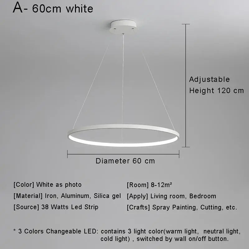 Modern Round LED Pendant Light