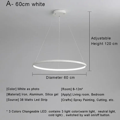 Modern Round LED Pendant Light