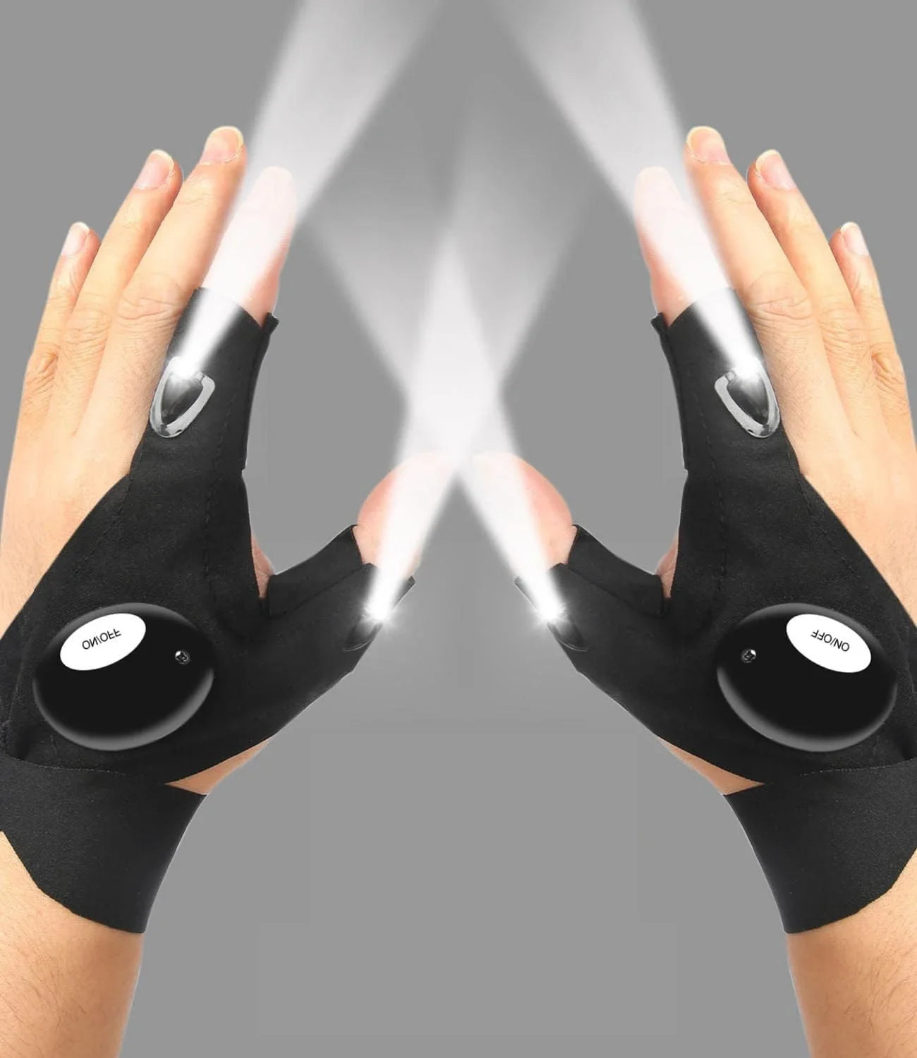 LED Half Finger Waterproof Glove – Built in Flashlight for Outdoor Tasks