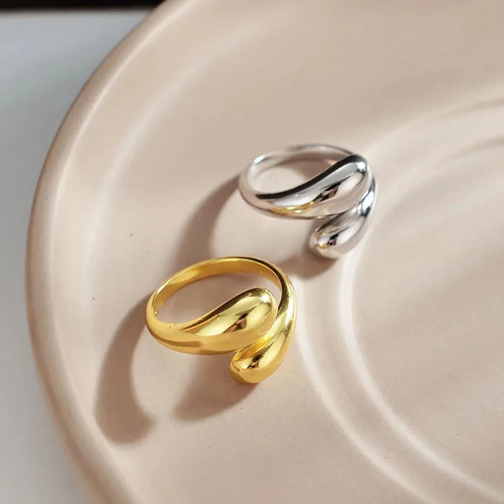 Gold Double Ball Bead Rings