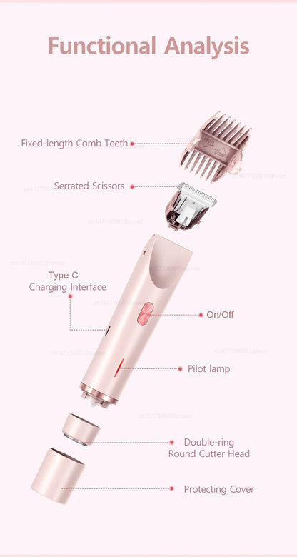 Electric Shaver for Woman Double Head Dual Purpose Female Razor Body Epilator Leg Underarm Bikini Electric Hair Remover Trimmer